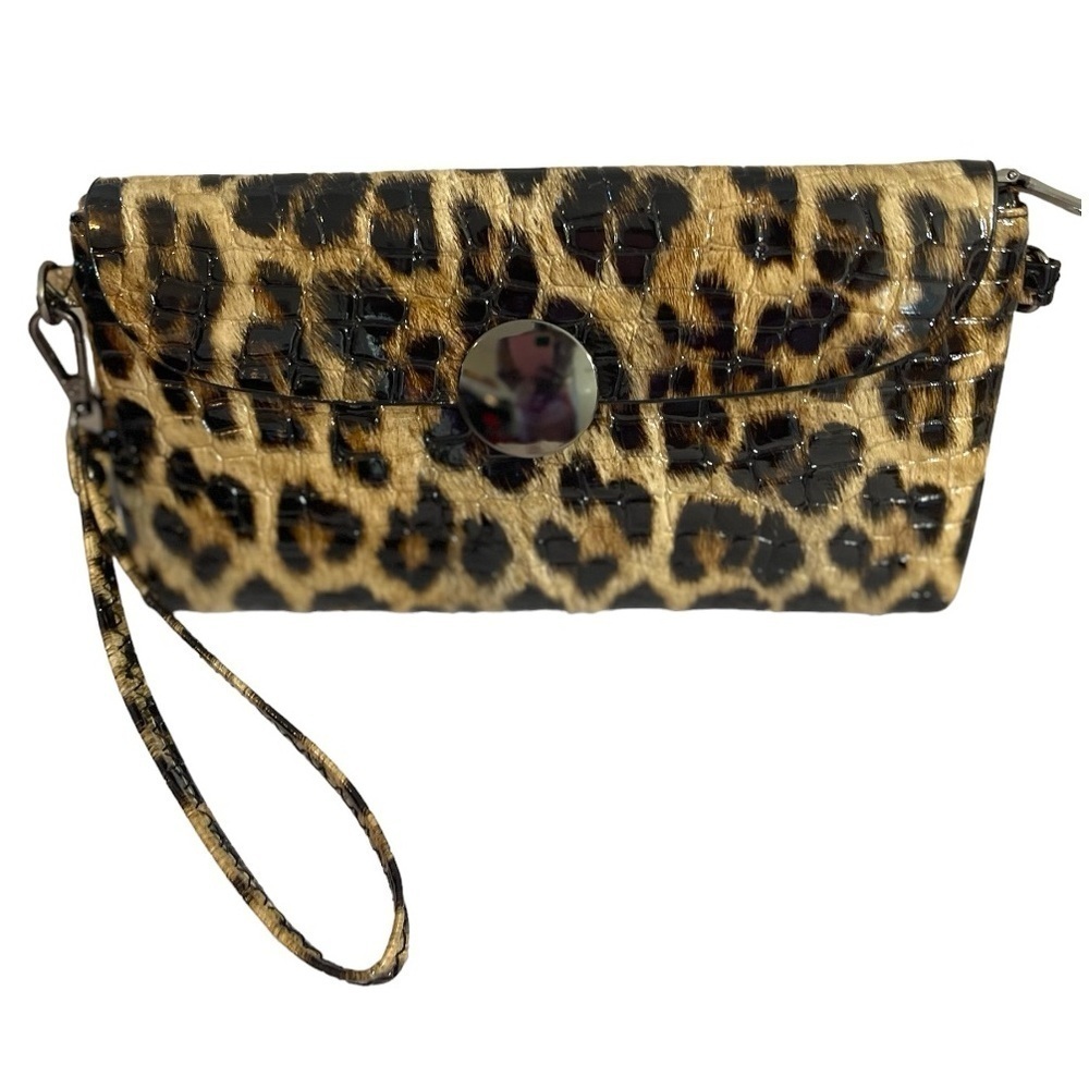 Women Leopard Clutch Purse for Evening Dress Bridal Party Prom Wristlet Handbag